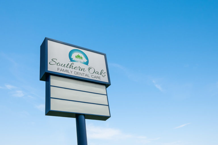 Southern Oaks Family Dental Care information sign